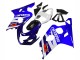Suzuki GSXR 600 / GSXR 750 Motorrad Verkleidung Kit 2004-2005 - Weiss Blau Schwarz Rot