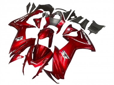 Suzuki GSXR 600 / GSXR 750 Motorrad Verkleidung 2011-2024 - Rot Weiss Aufkleber