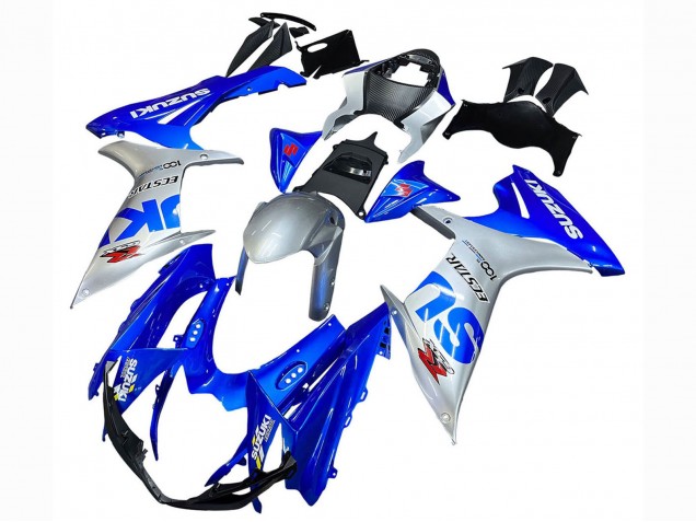 Suzuki GSXR 600 / GSXR 750 Motorrad Verkleidung 2011-2024 - Blau Silber Ecstar