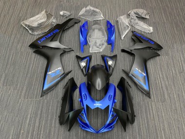 Suzuki GSXR 600 / GSXR 750 Motorrad Verkleidung Kit 2011-2024 - Blau Matt Schwarz