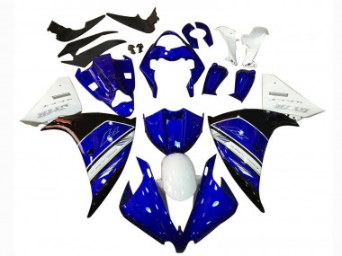 Yamaha YZF 1000 R1 Motorrad Verkleidung 2012-2014 - Weiss Blau Schwarz