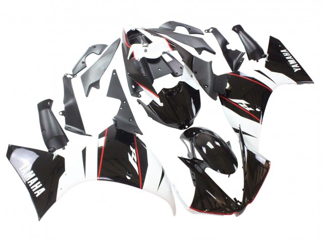 Yamaha YZF 1000 R1 Motorrad Verkleidung 2012-2014 - Weiss Rot Glanzendes Schwarz