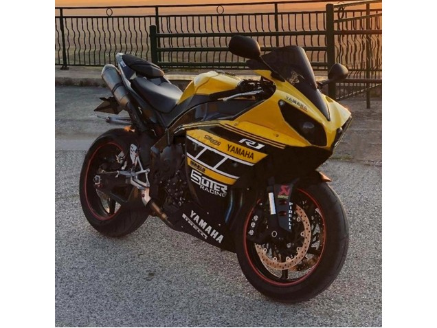Yamaha YZF 1000 R1 Motorrad Verkleidung 2012-2014 - Gelb Weiss Schwarz