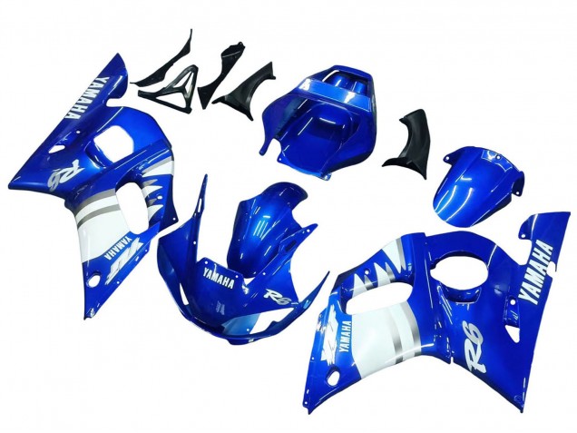 Yamaha YZF 600 R6 Motorrad Verkleidung 1998-2002 - Blau Weiss