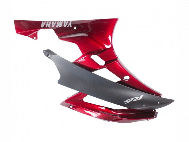 Yamaha YZF 600 R6 Motorrad Verkleidung 2006-2007 - Rot Matt Schwarz