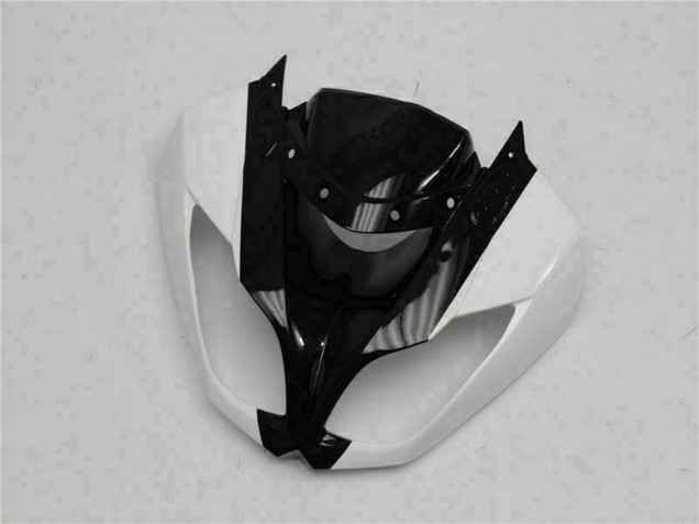 Kawasaki ZX6R Motorrad Verkleidung 2009-2012 - Glanzendes Schwarz Weiss