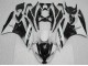 Kawasaki ZX6R Motorrad Verkleidung 2009-2012 - Glanzendes Schwarz Weiss