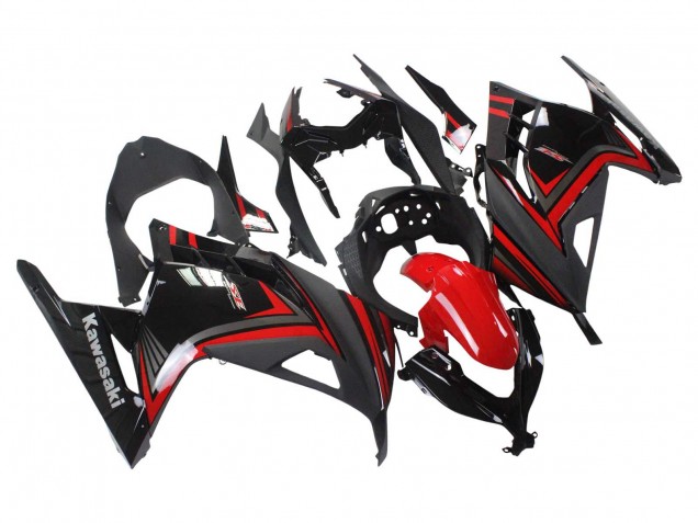 Kawasaki EX300 Motorrad Verkleidung 2013-2024 - Rot Schwarz