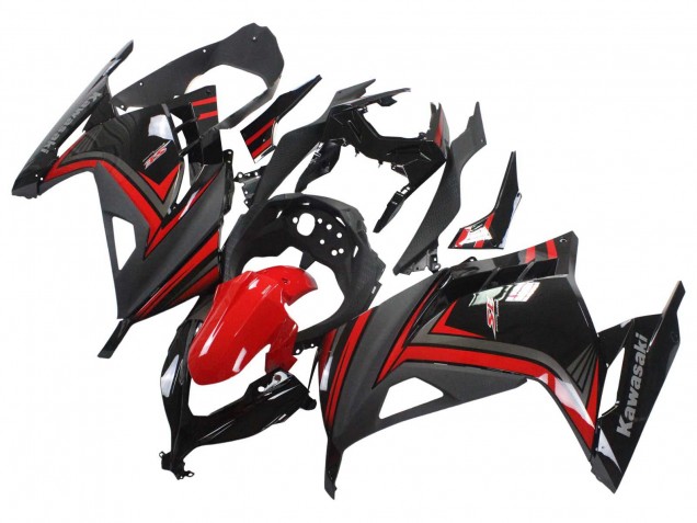 Kawasaki EX300 Motorrad Verkleidung 2013-2024 - Rot Schwarz