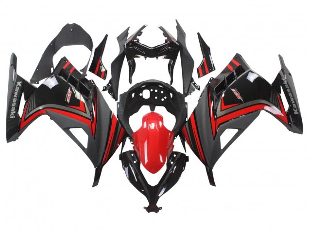 Kawasaki EX300 Motorrad Verkleidung 2013-2024 - Rot Schwarz