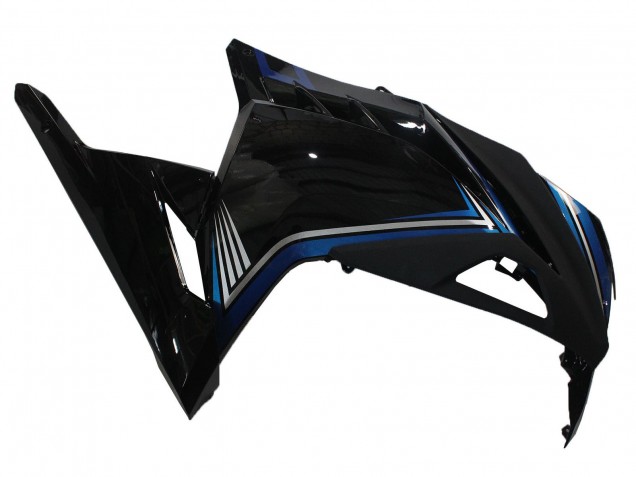 Kawasaki EX300 Motorrad Verkleidung 2013-2024 - Glanzendes Schwarz Blau