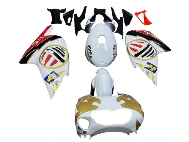 Aprilia RS125 Motorrad Verkleidung 2000-2005 - Weiss Gelb Rot