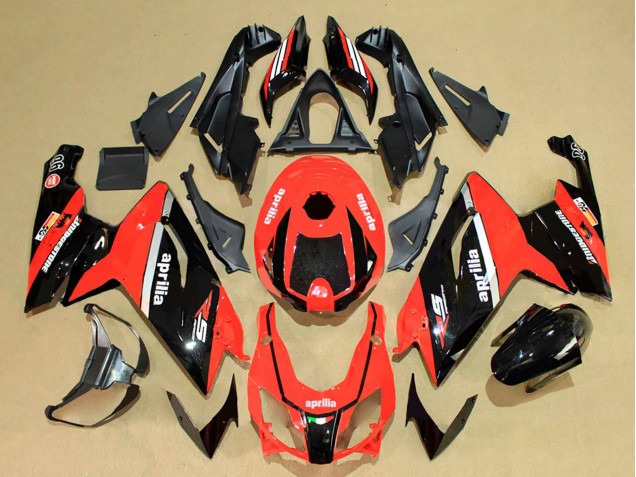 Aprilia RS125 Motorrad Verkleidung 2006-2011 - Rot Glanzendes Schwarz Weiss