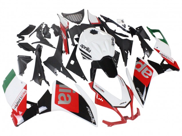 Aprilia RS4 50 125 Motorrad Verkleidung 2012-2018 - Weiss Rot Grun Glanzendes Schwarz