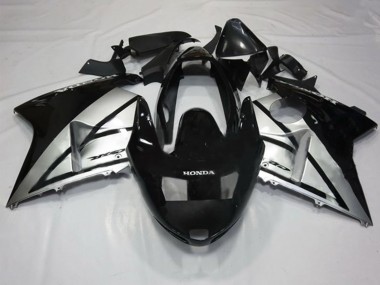 Honda CBR1100XX Blackbird Motorrad Verkleidung 1996-2007 - Silber Glanzendes Schwarz