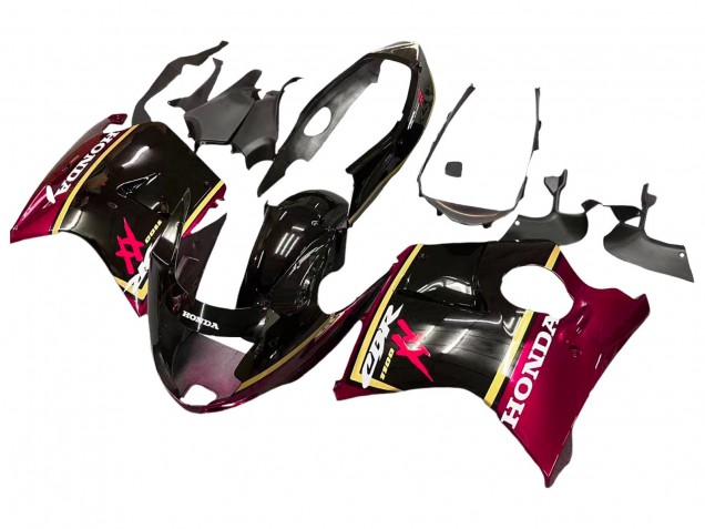 Honda CBR1100XX Blackbird Motorrad Verkleidung 1996-2007 - Glanzendes Schwarz Rot Gelb
