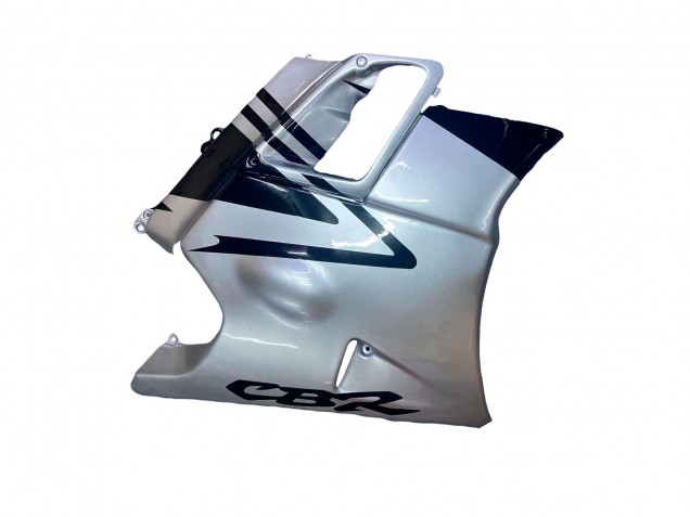 Honda CBR600 F2 Motorrad Verkleidung 1991-1994 - Silber Glanzendes Schwarz