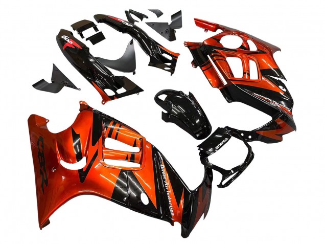 Honda CBR600 F3 Motorrad Verkleidung 1995-1996 - Orange Glanzendes Schwarz