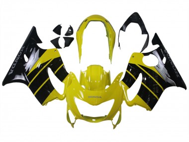 Honda CBR600 F4 Motorrad Verkleidung 1999-2000 - Gelb Glanzendes Schwarz