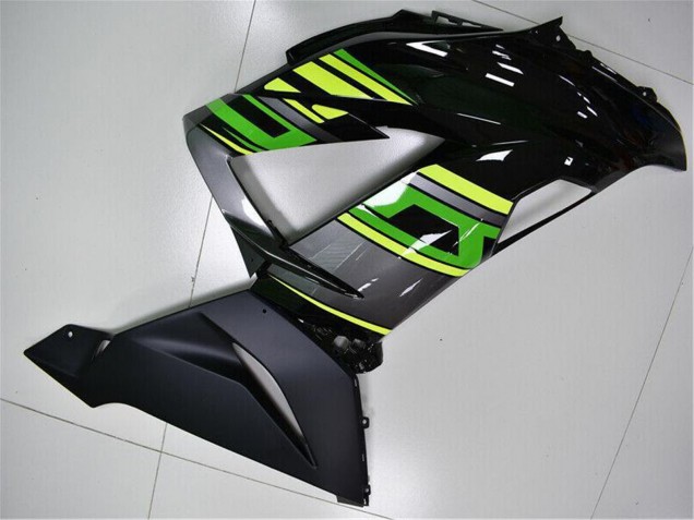 Kawasaki ZX6R Motorrad Verkleidung 2013-2018 - Grun Gelb Glanzendes Schwarz Matt Schwarz
