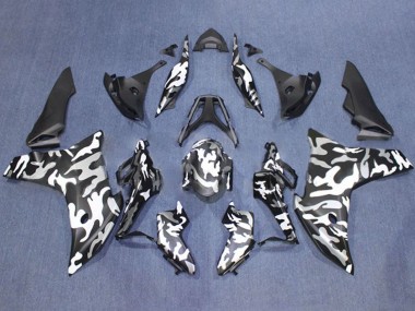 Honda CBR600F Motorrad Verkleidung 2011-2013 - Schwarz Weiss Camouflage