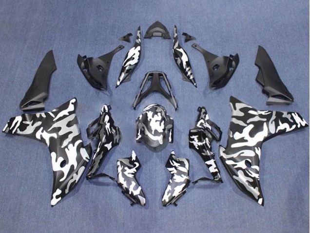 Honda CBR600F Motorrad Verkleidung 2011-2013 - Schwarz Weiss Camouflage