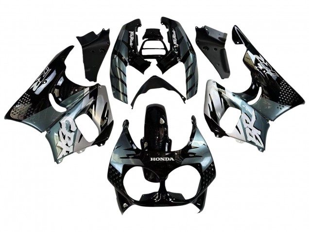 Honda CBR900RR 893 Motorrad Verkleidung 1992-1993 - Silber Glanzendes Schwarz