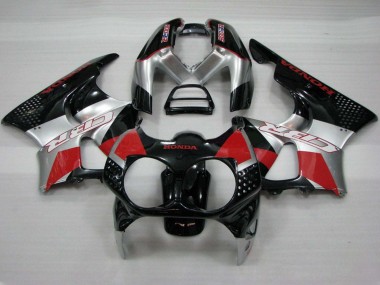 Honda CBR900RR 893 Motorrad Verkleidung 1992-1993 - Silber Rot Glanzendes Schwarz