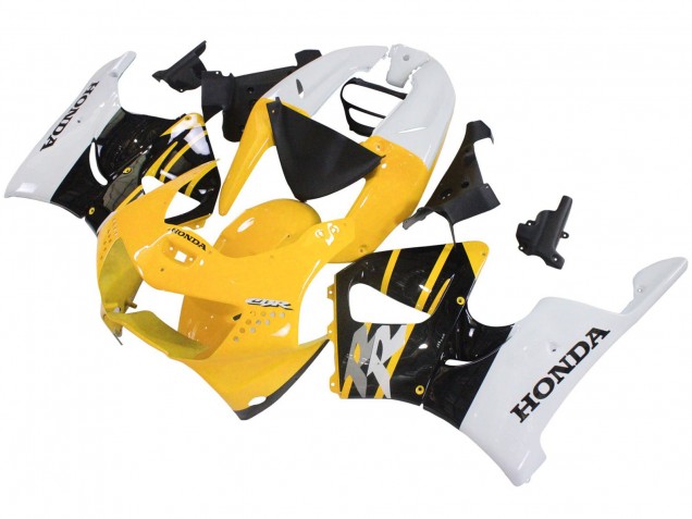 Honda CBR900RR 919 Motorrad Verkleidung 1998-1999 - Weiss Gelb Glanzendes Schwarz
