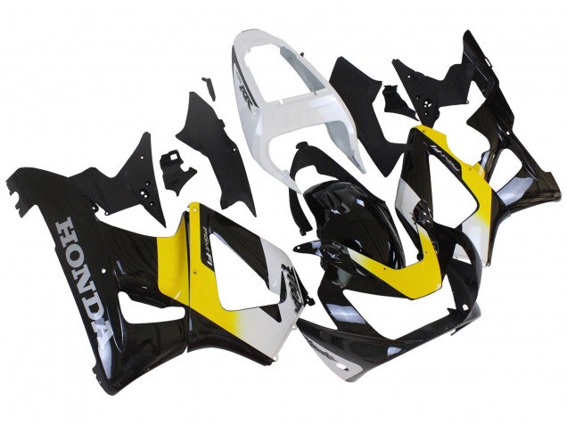 Honda CBR900RR 929 Motorrad Verkleidung 2000-2001 - Weiss Gelb Glanzendes Schwarz