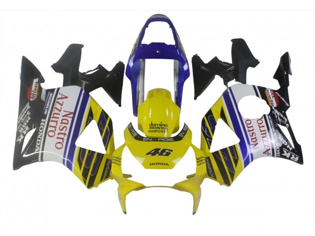 Honda CBR900RR 954 Motorrad Verkleidung 2002-2003 - Blau Gelb Glanzendes Schwarz Rot Nastro Azzurro 46