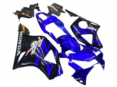 Honda CBR900RR 954 Motorrad Verkleidung Kit 2002-2003 - Blau Glanzendes Schwarz