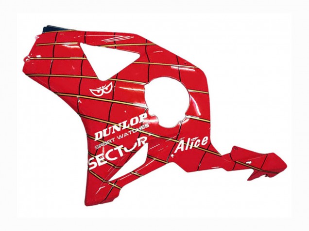 Honda CBR900RR 954 Motorrad Verkleidung 2002-2003 - Rot Dunkel Blau Dunlop