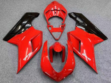 Ducati 848 Motorrad Verkleidung 2007-2014 - Rot Glanzendes Schwarz