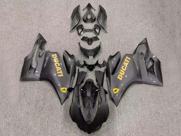 Ducati Panigale 899/1199 Motorrad Verkleidung 2011-2014 - Schwarzer Carbonfaser Stil