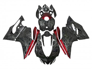 Ducati Panigale 899/1199 Motorrad Verkleidung 2011-2014 - Schwarz Geschmiedet Carbonfaser Stil Rot