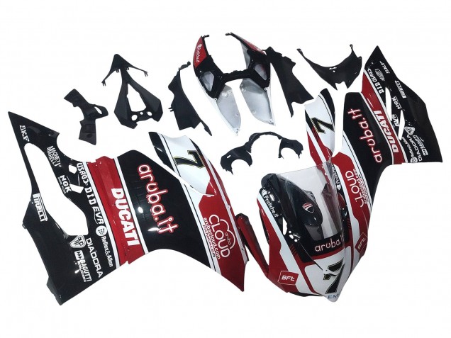 Ducati Panigale 899/1199 Motorrad Verkleidung 2011-2014 - Weiss Rot Glanzendes Schwarz Aruba.it 7