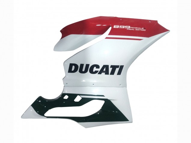 Ducati Panigale 899 Motorrad Verkleidung 2011-2014 - Weiss Rot Glanzendes Schwarz
