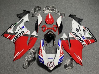 Ducati Panigale 899/1199 Motorrad Verkleidung 2011-2014 - Weiss Rot Blau Glanzendes Schwarz Flex-Box Valsir 04