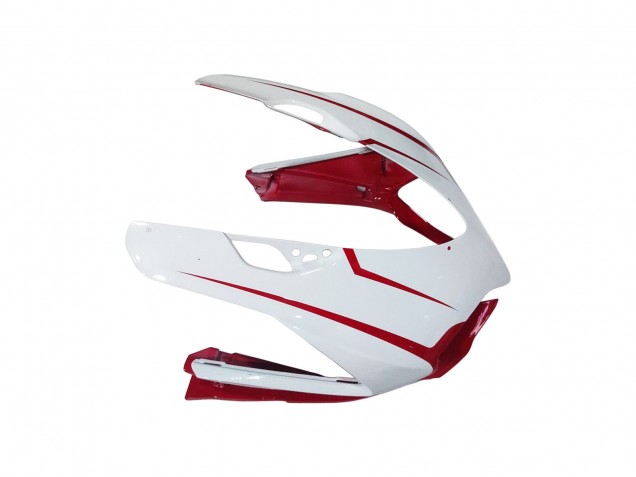 Ducati 1199 Motorrad Verkleidung 2011-2014 - Weiss Rot Glanzendes Schwarz