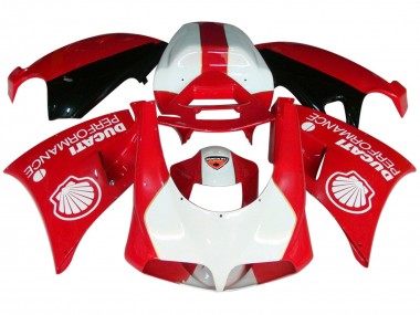 Ducati 959/1299 Motorrad Verkleidung 2015-2020 - Weiss Rot Glanzendes Schwarz Performance