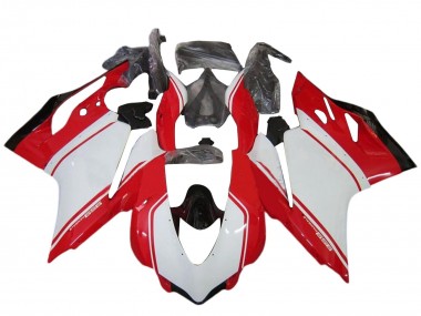 Ducati 959 Motorrad Verkleidung Kit 2015-2020 - Weiss Rot Glanzendes Schwarz