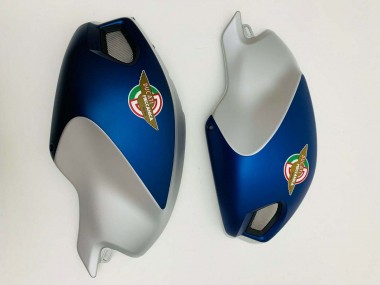 Ducati Monster 696 796 1100 1100S Motorrad Verkleidung 2008-2012 - Dunkel Blau Silber