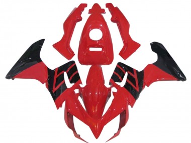 Honda CBR125R Motorrad Verkleidung 2002-2006 - Rot Glanzendes Schwarz Streifen