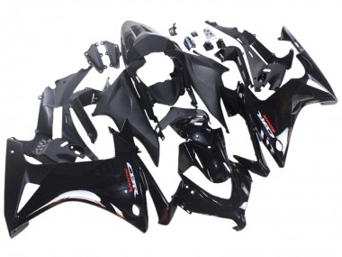 Honda CBR500R Motorrad Verkleidung 2013-2015 - Glanzendes Schwarz Matt Schwarz