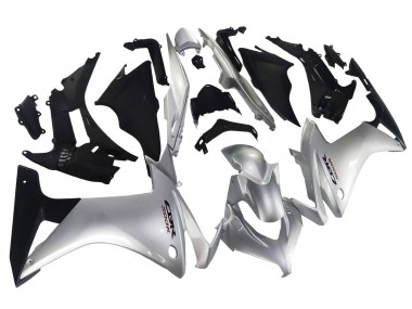 Honda CBR500R Motorrad Verkleidung 2013-2015 - Silber Glanzendes Schwarz