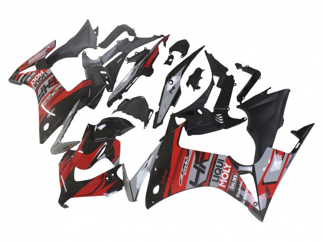 Honda CBR500R Motorrad Verkleidung 2013-2015 - Rot Silber Glanzendes Schwarz