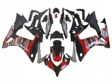 Honda CBR500R Motorrad Verkleidung 2013-2015 - Rot Silber Glanzendes Schwarz