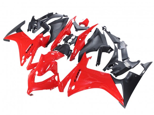 Honda CBR500R Motorrad Verkleidung 2013-2015 - Rot Matt Schwarz