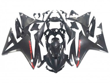 Honda CBR500R Motorrad Verkleidung 2016-2018 - Schwarzes Carbonfaser Rot
